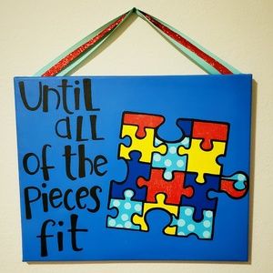 Autism Puzzle Piece canvas art
